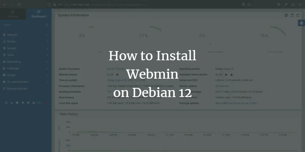 How to Install Webmin on Debian 12