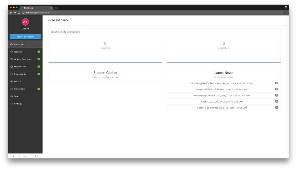 How to Install Cachet Status Page System on Debian 9