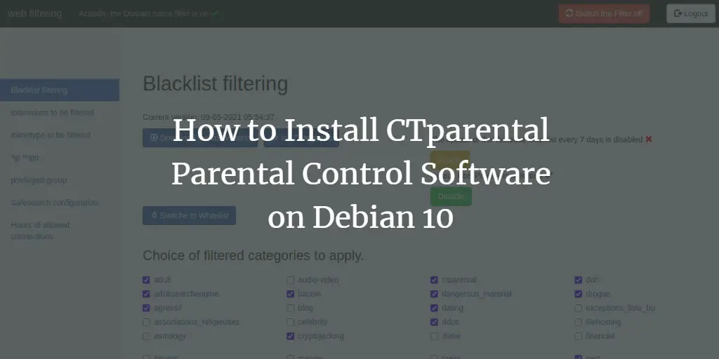 How to Install CTparental Parental Control Software on Debian 10
