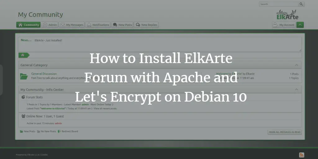 How to Install ElkArte Forum with Apache and Let's Encrypt on Debian 10