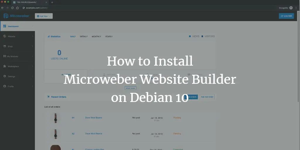 How to Install Microweber Website Builder on Debian 10