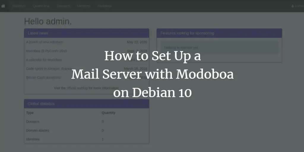 How to Set Up a Mail Server with Modoboa on Debian 10