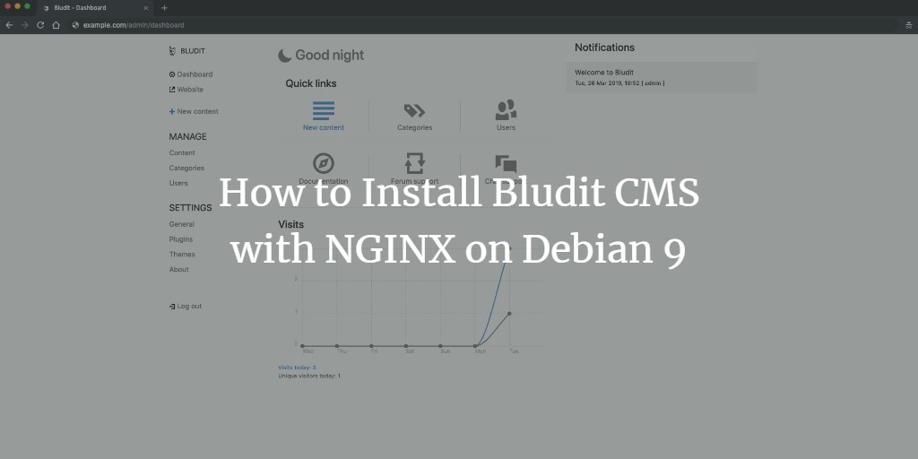 How to Install Bludit CMS with NGINX on Debian 9