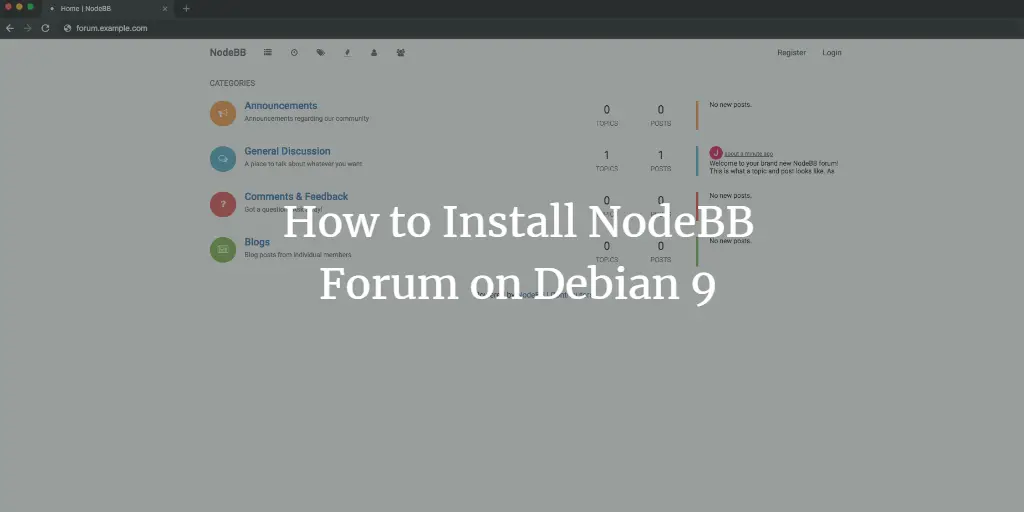 How to Install NodeBB Forum on Debian 9