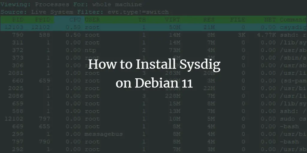 How to Install Sysdig on Debian 11