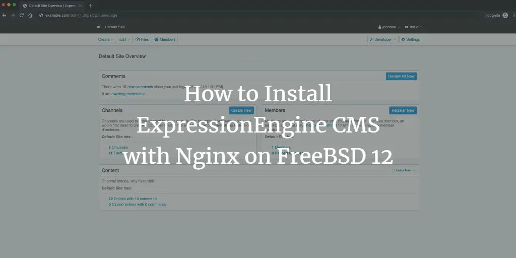 How to Install ExpressionEngine CMS with Nginx on FreeBSD 12