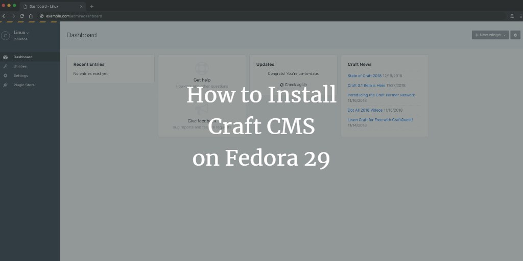How to Install Craft CMS on Fedora 29