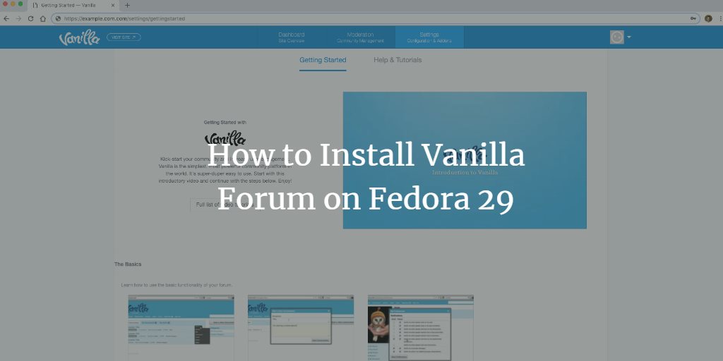 How to Install Vanilla Forum on Fedora 29