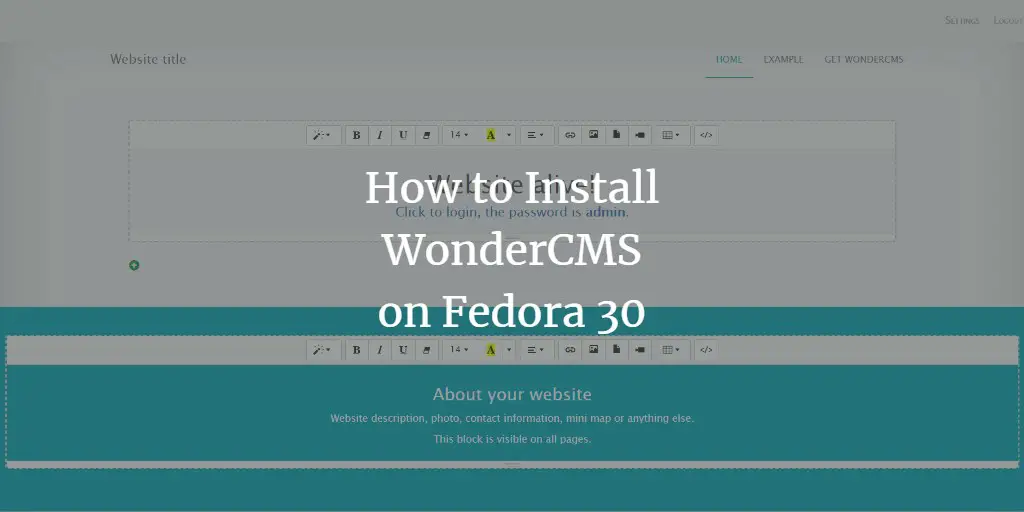 How to Install WonderCMS on Fedora 30