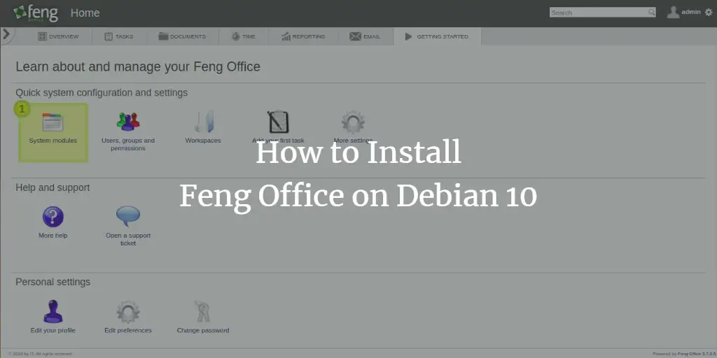 How to Install Feng Office on Debian 10