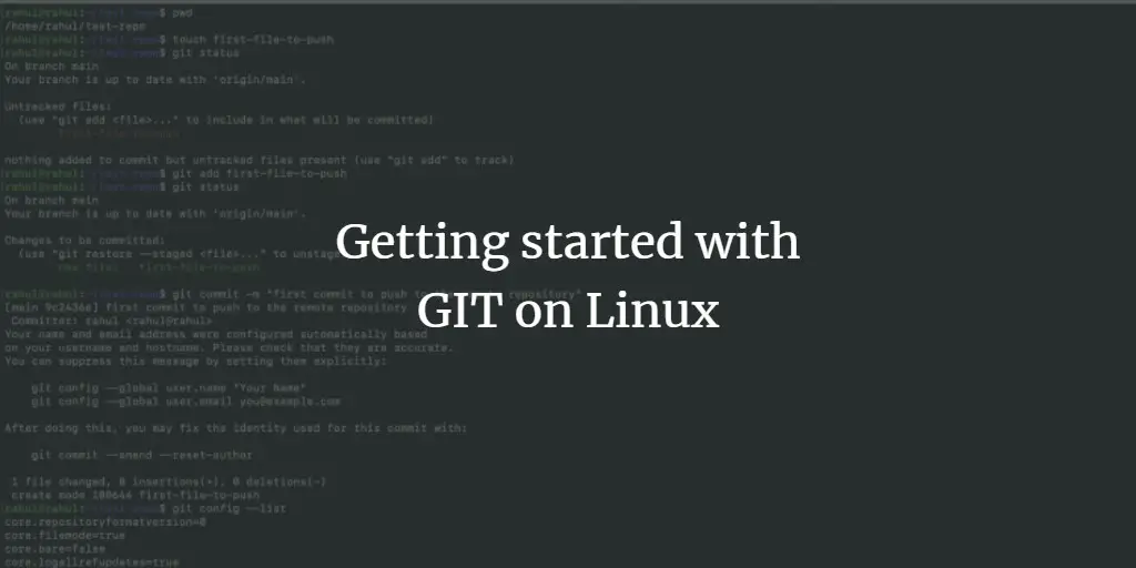 Getting started with GIT on Linux