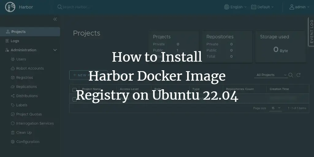 How to Install Harbor Docker Image Registry on Ubuntu 22.04