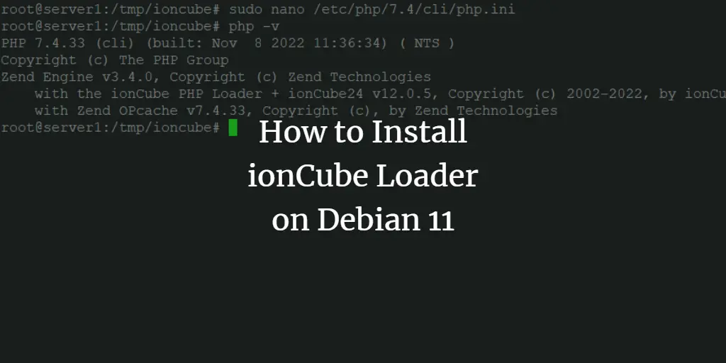 How to Install ionCube Loader on Debian 11