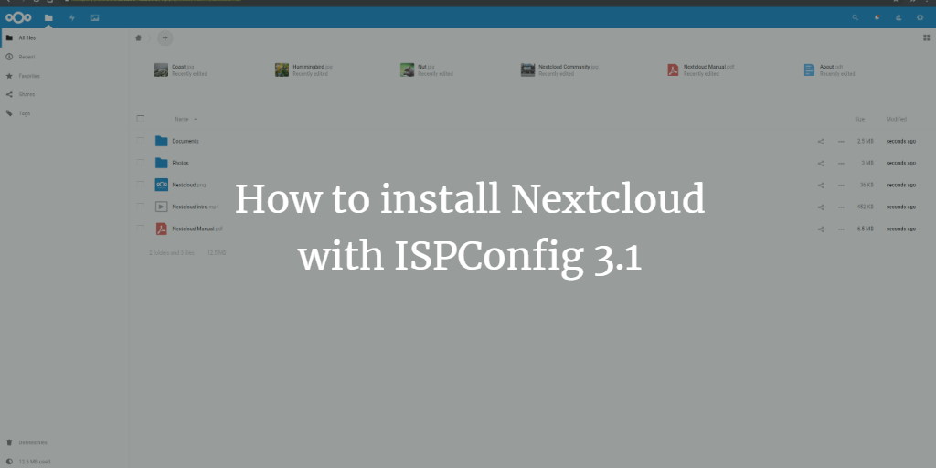 How to install Nextcloud with ISPConfig 3.1