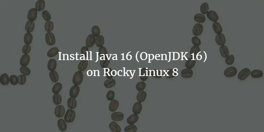 Install Java 16 (OpenJDK 16) on Rocky Linux 8