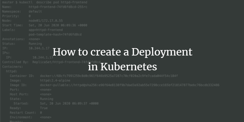 How to create a Deployment in Kubernetes