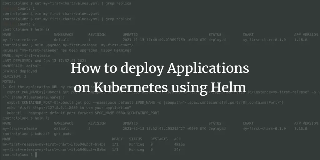 How to deploy Applications on Kubernetes using Helm
