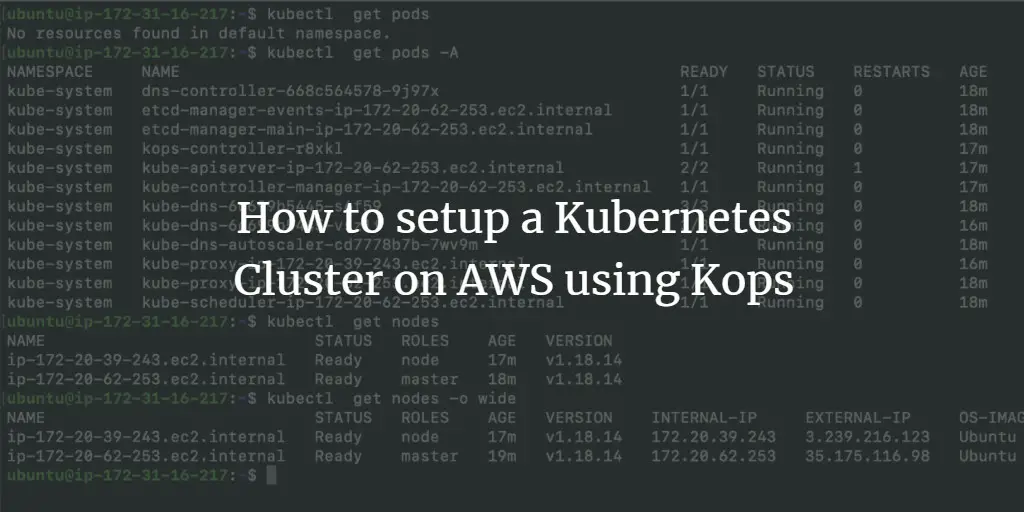 How to setup a Kubernetes Cluster on AWS using Kops