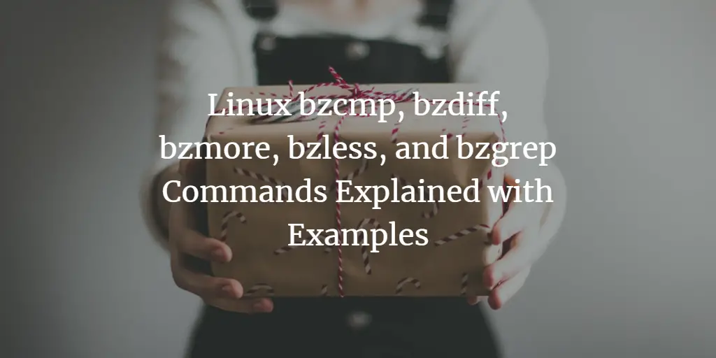 Linux bzcmp, bzdiff, bzmore, bzless, and bzgrep Commands Explained with Examples