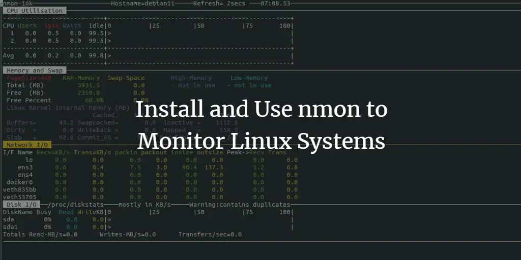Install and Use nmon Tool To Monitor Linux Systems