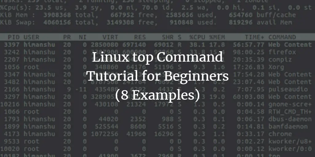 Linux top Command Tutorial for Beginners (8 Examples)
