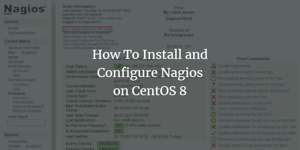 How To Install and Configure Nagios on CentOS 8