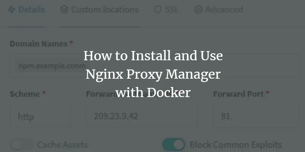 How to Install and Use Nginx Proxy Manager with Docker