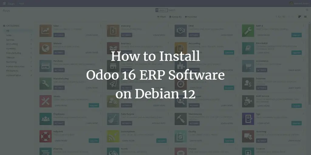 How to Install Odoo 16 ERP Software on Debian 12