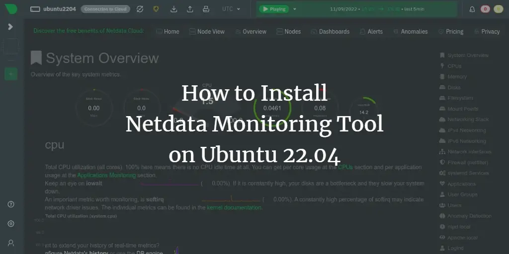 How to Install Netdata Monitoring Tool on Ubuntu 22.04