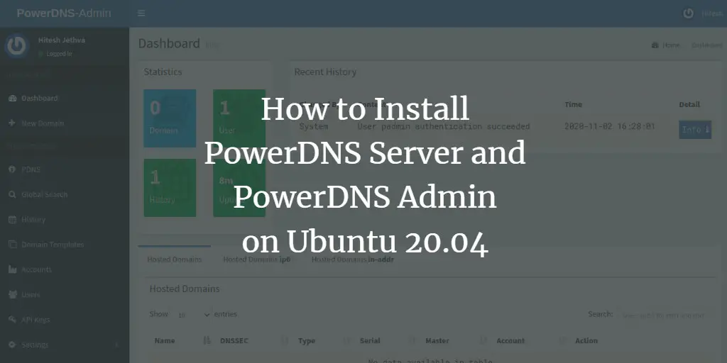 How to Install PowerDNS Server and PowerDNS Admin on Ubuntu 20.04