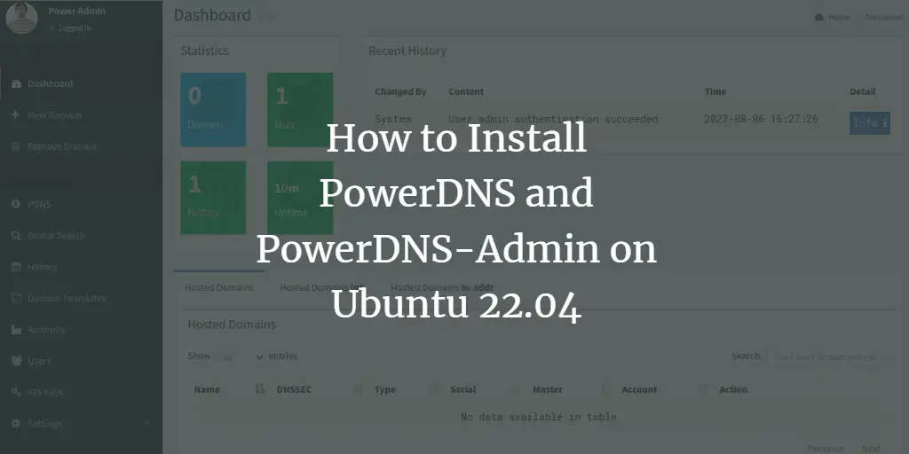 How to Install PowerDNS and PowerDNS-Admin on Ubuntu 22.04