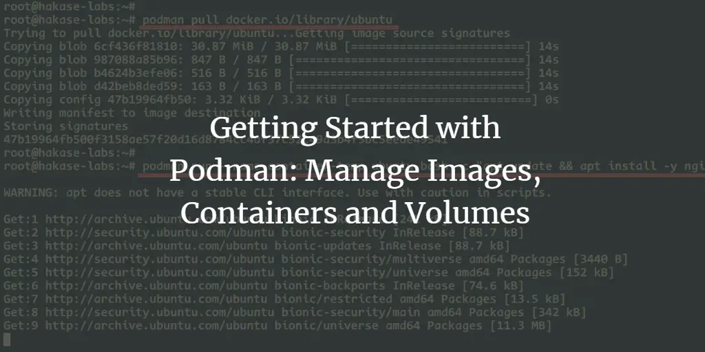 Getting Started with Podman: Manage Images, Containers and Volumes