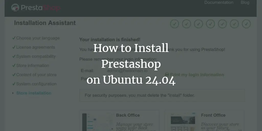 How to Install Prestashop on Ubuntu 24.04 Server