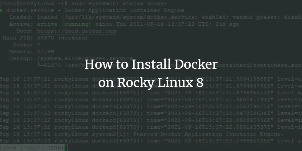 How to Install Docker on Rocky Linux 8