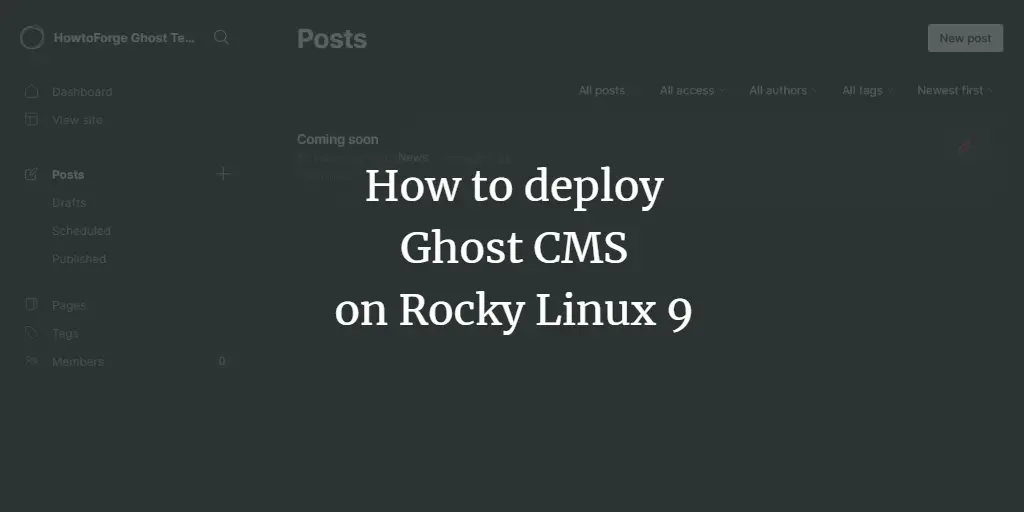 How to deploy Ghost CMS on Rocky Linux 9