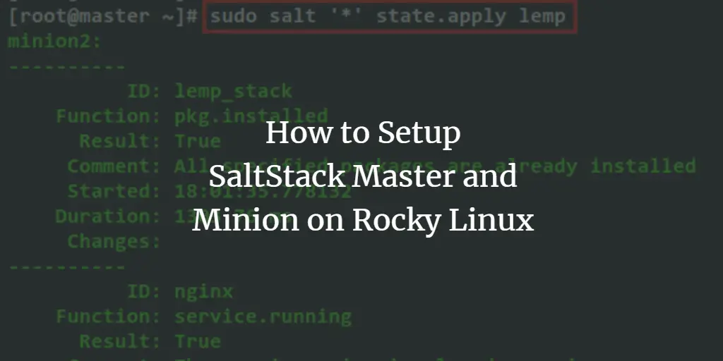 How to Setup SaltStack Master and Minion on Rocky Linux