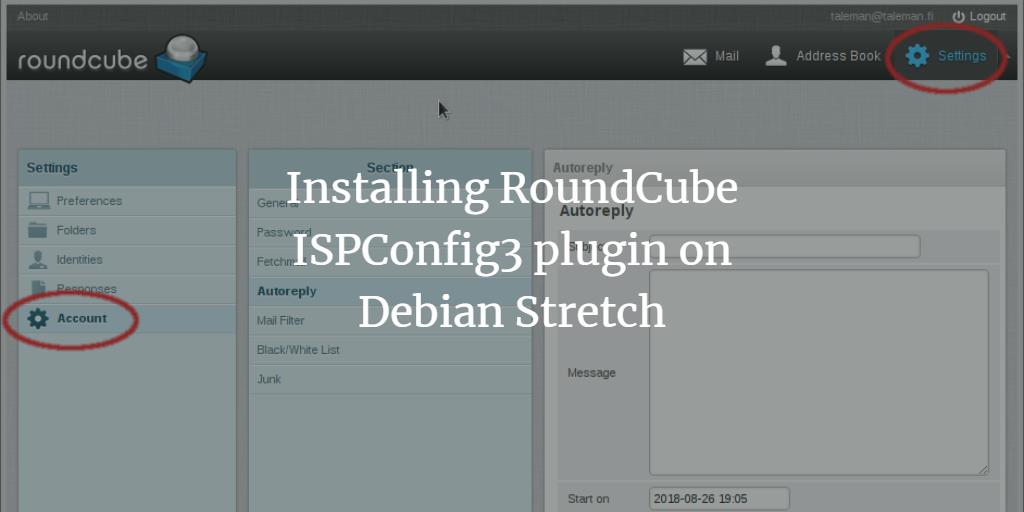 ISPConfig 3 Roundcube Plugin on Debian 9 (Stretch)