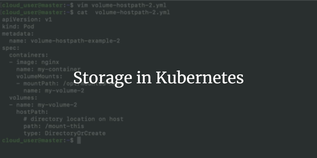 Storage in Kubernetes