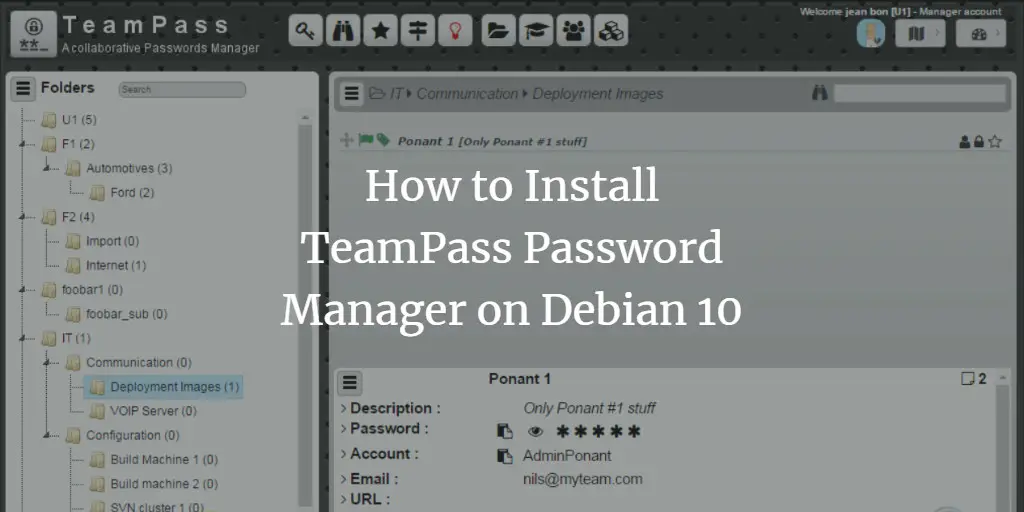 How to Install TeamPass Password Manager on Debian 10