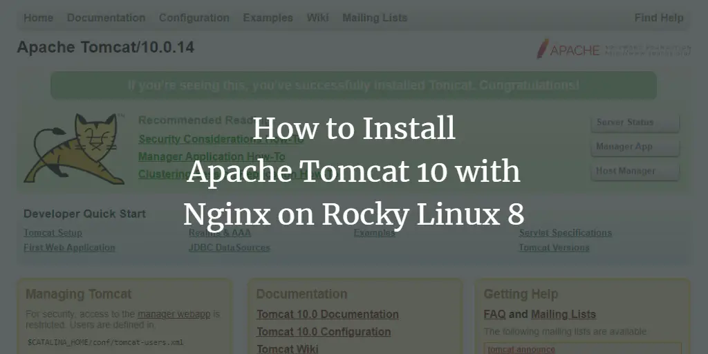 How to Install Apache Tomcat 10 with Nginx on Rocky Linux 8