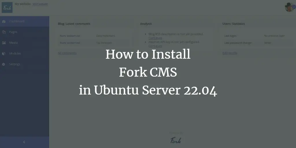 How to Install Fork CMS in Ubuntu Server 22.04