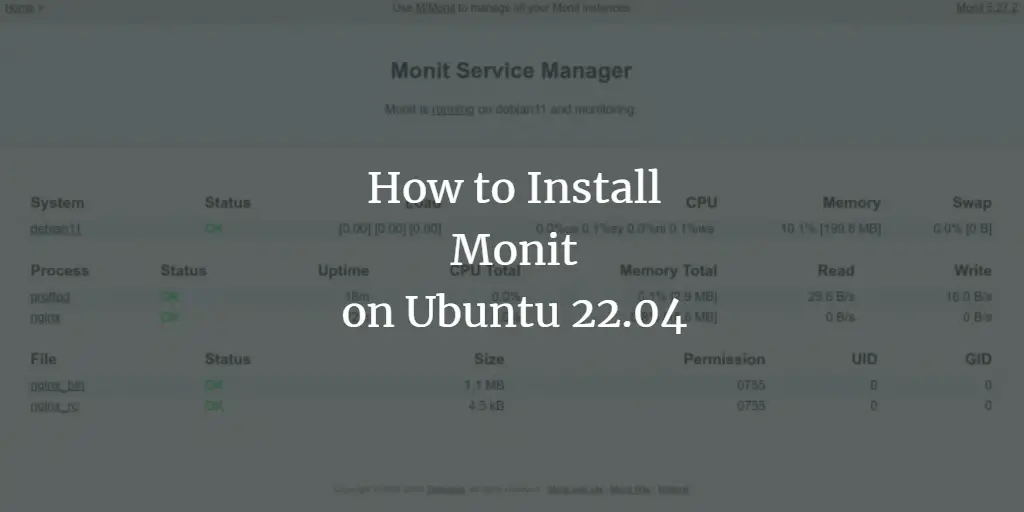 How to Install Monit Monitoring Tool on Ubuntu 22.04