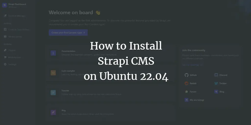 How to Install Strapi CMS on Ubuntu 22.04