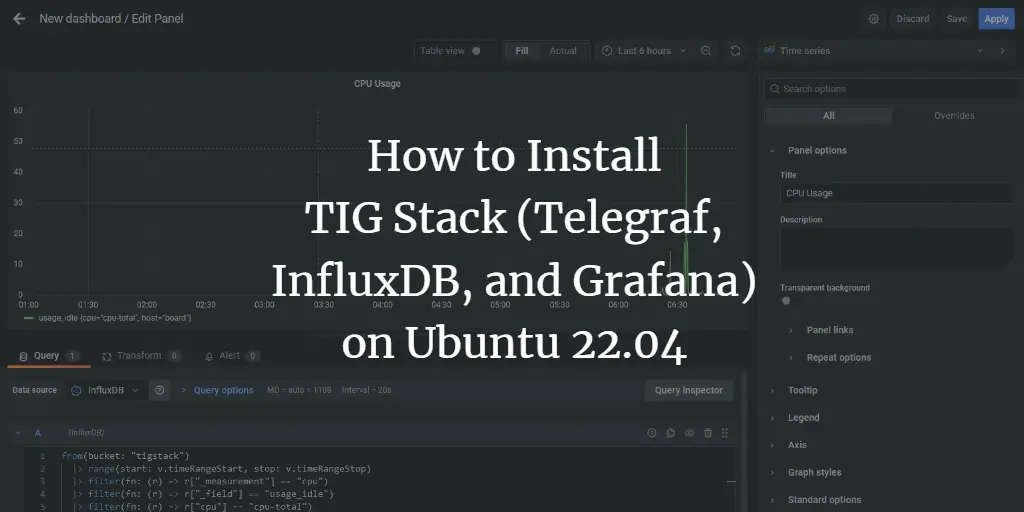 How to Install TIG Stack (Telegraf, InfluxDB, and Grafana) on Ubuntu 22.04