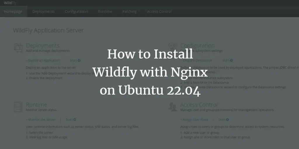 How to Install WildFly Java Application Server with Nginx on Ubuntu 22.04