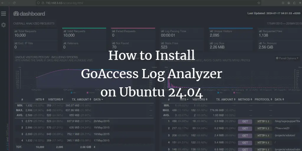 How to Install GoAccess Log Analyzer on Ubuntu 24.04