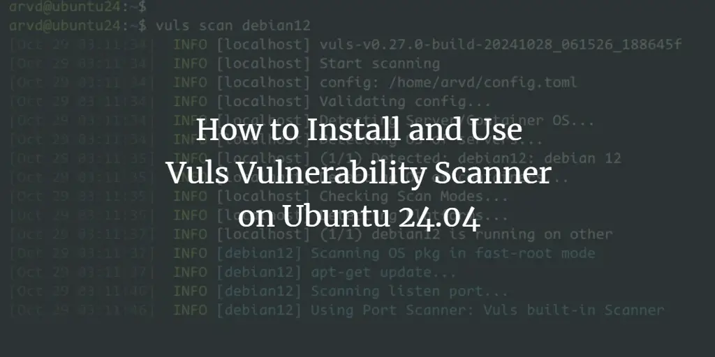 How to Install and Use Vuls Vulnerability Scanner on Ubuntu 24.04