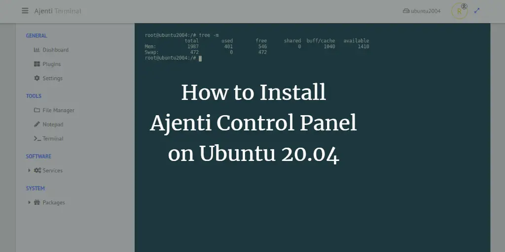 How to Install Ajenti Control Panel on Ubuntu 20.04