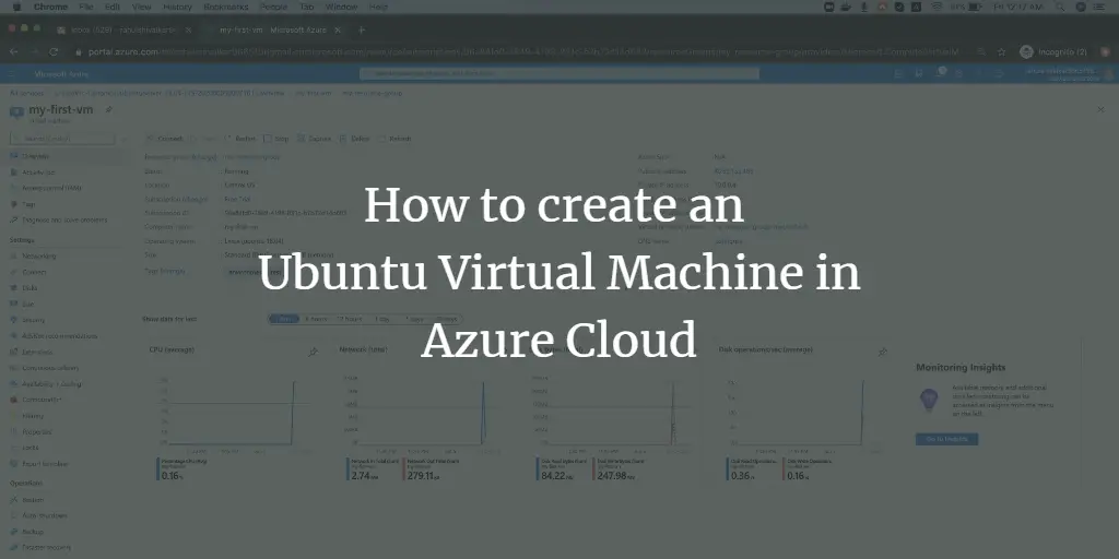 How to create an Ubuntu Virtual Machine in Azure Cloud