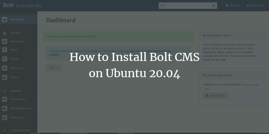  How to Install Bolt CMS with Nginx on Ubuntu 20.04